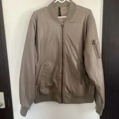 レザージャケット ma-1風 Mサイズ ベージュ