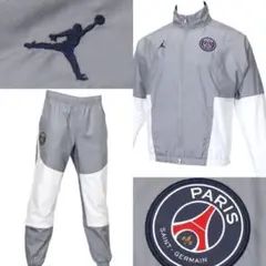 パリ・サンジェルマン ナイロンジャケット JORDAN グレーXL セットアップ