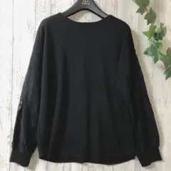 美品✨DRESKIP 袖レースデザイン トップス ボリュームスリーブ ブラック