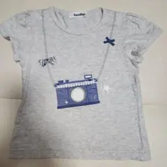 familiar カメラ刺繍 Tシャツ 110
