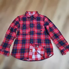 美品DOUBLE.B リバーシブルネルシャツ