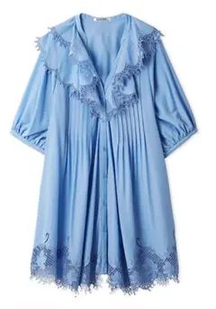 美品☆SNIDEL エンブロイダリーラッフルミニワンピース