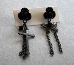 tearsheaven ピアス　薔薇　十字架　蝶　ゴスロリ　ゴシック