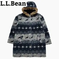 L.L.Bean 80s ヴィンテージ　ノルディック柄　パイルフリースコートのサムネイル