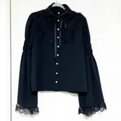 Jamie エーエヌケー フレアレース袖フリルブラウス 姫袖のサムネイル