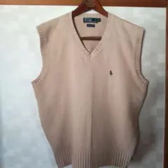 Ralph Lauren ベスト ベージュ XL ラルフローレン ニット