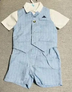 結婚式　男の子　半袖半ズボン　セットアップ　リングボーイ　サイズ90