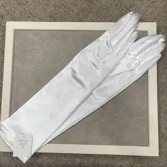 Chérie サテン ホワイト ロンググローブ
