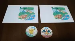 ポケモン ハガキ 5枚入 2セット・サーティワンコラボシール2枚