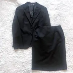 【美品】ORIHICA ウォッシャブルスーツ ブラック　9号　新生活　就活