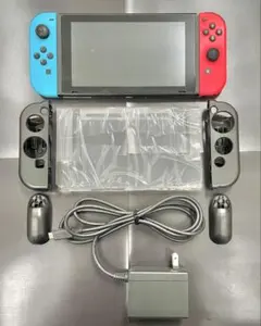 超美品‼️ニンテンドースイッチ+バッテリー新品＋ガラス+純正充電器+豪華セット✨