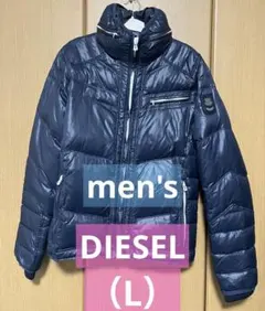 中古美品⚫︎DIESEL ディーゼル　ダウン　ジャケット　アウター　L ネイビー