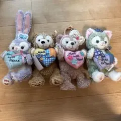 ハートウォーミングデイズ　ぬいぐるみポシェット　ダッフィー　ジェラトーニ　セット