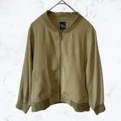 13422 アーバンリサーチ MA-1 ブルゾン カーキ とろみ素材 ジャンパー