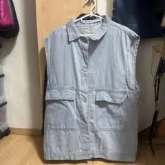 ライトブルー デニム ベスト