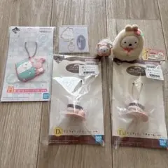 一番くじ　すみっコぐらし　しろくま6点セット　ガチャガチャ　てのりぬいぐるみ