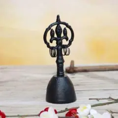 鉄器 仏鈴 法器 錫杖鈴 卓鈴 装飾品 工芸品 置物のサムネイル