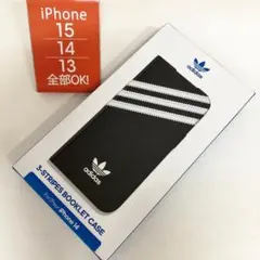 adidasアディダス iPhone13.14.15手帳型ケース0199