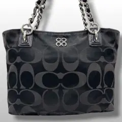 Coach Tote bag Leather Chain black y2k