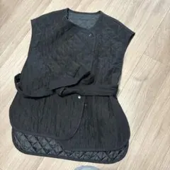 Discort ブラック キルティングベスト Fサイズ