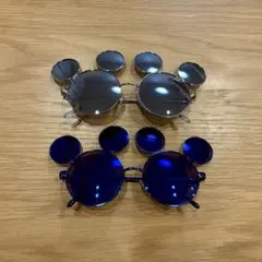 ディズニー ミッキー サングラス 2個セット(ブルー、シルバー)
