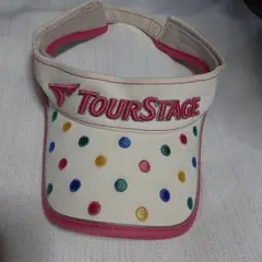 TourStage ゴルフバイザー ドット柄 ピンクのサムネイル