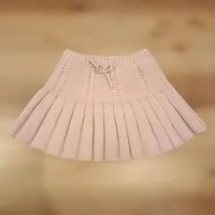 プティマイン　スカート ニットプリーツスカート キッズ 子供服 ピンク