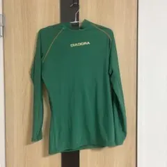 DIADORA グリーン 長袖インナーシャツ