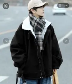 neos ビッグシルエット 裏ボア バルーンスリーブ コート ジャケットXL