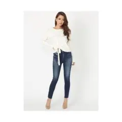 rienda スキニーデニム 24インチ ダークブルー