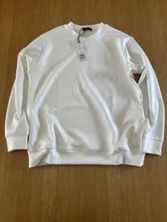 【新品・M・白】COMME CA ISM ストレッチダンボールニットプルオーバー