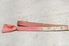 ★まろっち様専用★　帯締 高麗組 平組 絹 白＆桃色＆金＆花柄