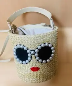 【a-jolie/アジョリー】スマイル サングラスラウンドカゴバッグ