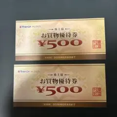 YAMADA HLDGS. お買物優待券 ¥500×2枚