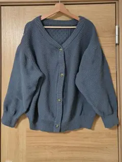 2wayケーブル編み圧縮ニット オーバーサイズ カーディガン