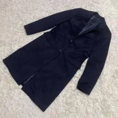 ユニクロ ウールカシミヤチェスターコート ネイビー メンズM - メルカリ