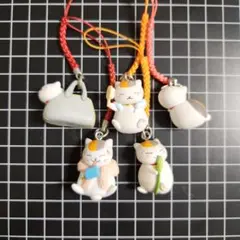 夏目友人帳　にゃんこ先生　根付ストラップ　5個セット　a