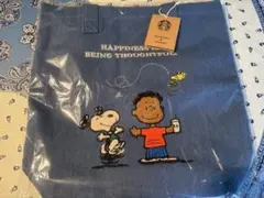 スヌーピー刺繍トートバッグ ネイビー