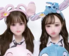 スティッチ　ぬいぐるみカチューシャ　香港ディズニー