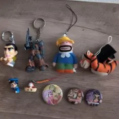 キャラクター　ストラップと缶バッジ　セット