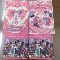 ミニーマウス ポストカード　コースターセット