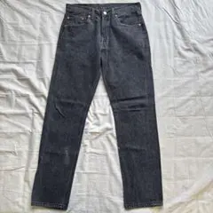 【USA製】90s LEVI’S 501 先染め ブラックデニム 先染