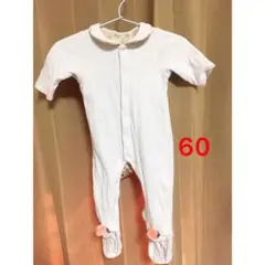 水通しのみ⭐︎ナオミイトウ　ガーゼ生地足付きロンパース 60のサムネイル