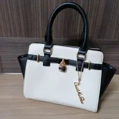 CECIL McBEE　2way ハンドバッグ　ショルダーバッグ 白黒バイカラーのサムネイル