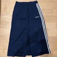 adidas アディダスオリジナル ネイビー ロングスカート