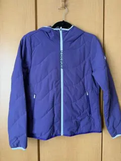 ルコック紫色フード付きキルティングジャケット