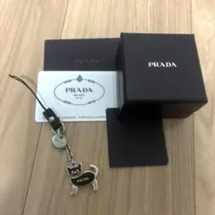 Yuko様専用　PRADAプラダ猫チャーム携帯ストラップ本物ネコキャットのサムネイル