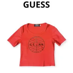 【Y2K】GUESS JEANS 光沢　ストレッチTシャツ　M レッド