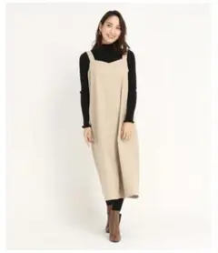 ストロベリーフィールズ　ワンピース　ジャンパースカート　キャメル　ブラウン