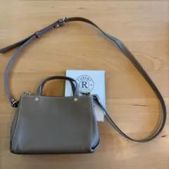 ラシット　マイクロショルダーバッグ　レザー　モカ色